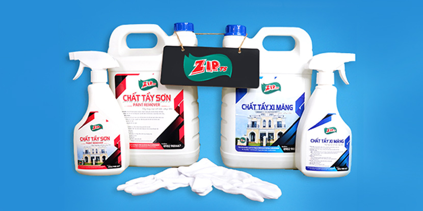 CHẤT TẨY SƠN VÀ XI MĂNG ZIPTS