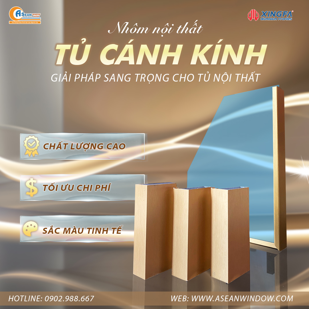 Nhôm Nội Thất Tủ Cánh Kính - Giải Pháp Sang Trọng Cho Tủ Nội Thất